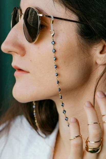 Metallic Evil Eye Sunglass Chain