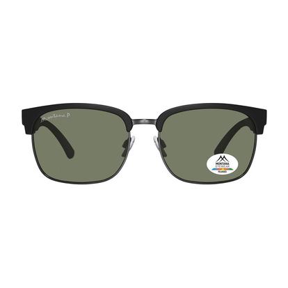 Black Round Matte Black Gunmetal Green Polarized Mp192