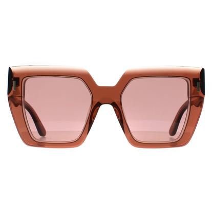 Brown Square Transparent Dark Brown Burgundy Ck23502s