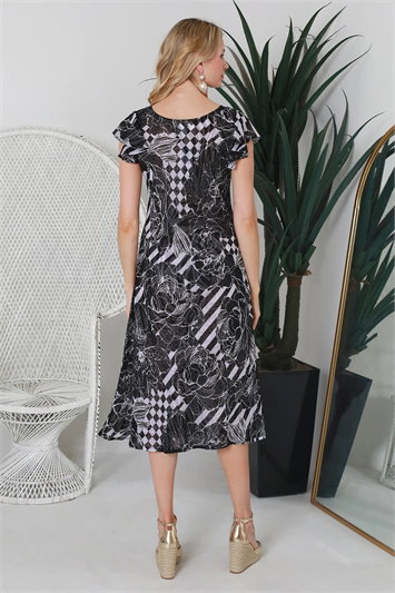 Julianna Printed Reversible Dress g9230blk