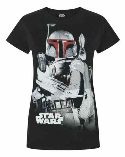 Black Star Wars Boba Fett Bounty Hunter T-Shirt