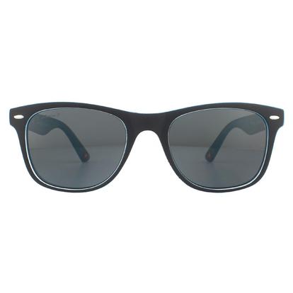 Blue Rectangle Matte Blue Light Blue Smoke Polarized Sunglasses