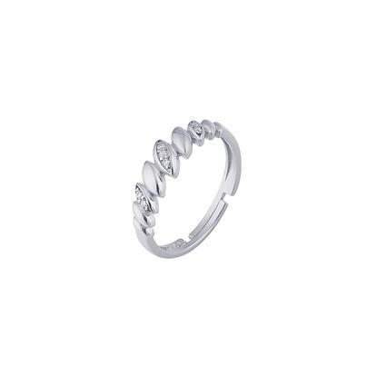 Metallic Lined Stones Marquise Sterling Silver Ring