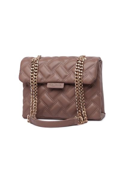 Cream Quilted Chain Bag