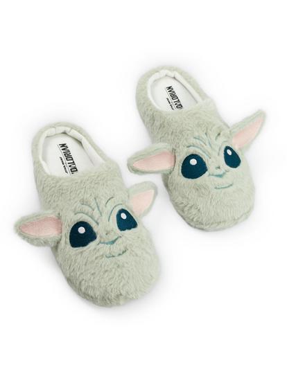 Green Star Wars Grogu Uk Slippers