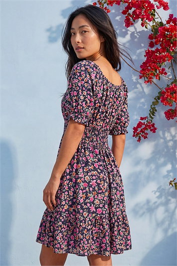 Petite Ditsy Floral Print Frill Dress 14688060