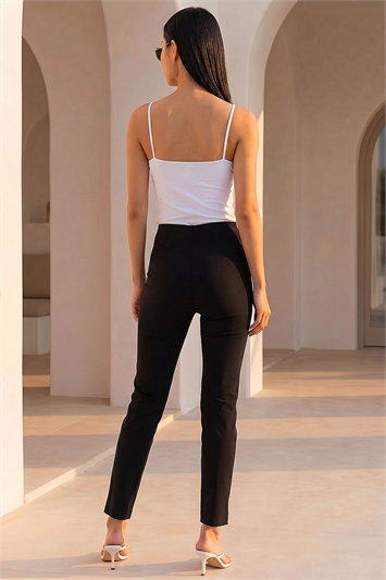 Petite Full Length Elastic Waist Trousers 18037108