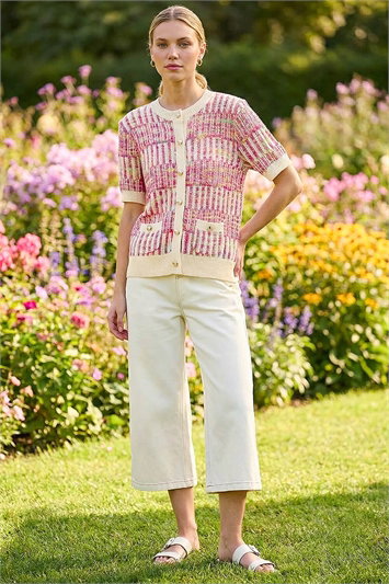 Spacedye Button Knitted Cardigan 16339472