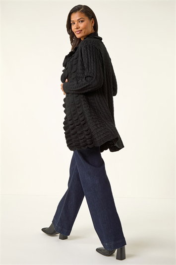 Longline Ruffle Detail Cardigan 16099008