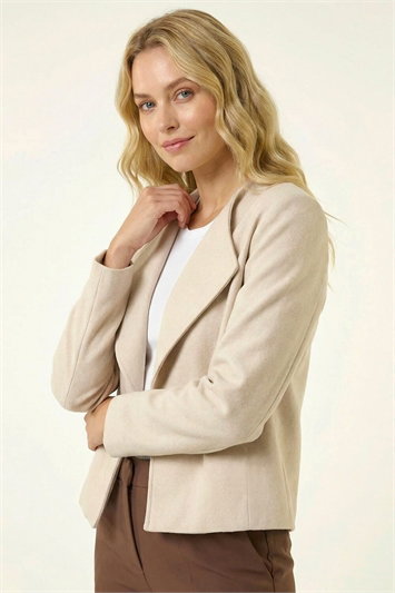 Cream Waterfall Edge Jacket
