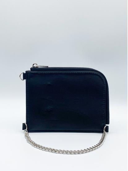 Purple Pu Card Holder With Chain