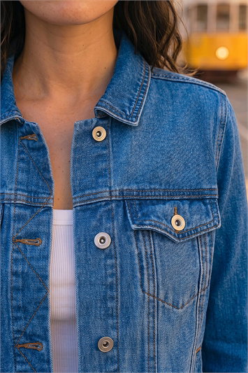 Blue Classic Cotton Denim Jacket