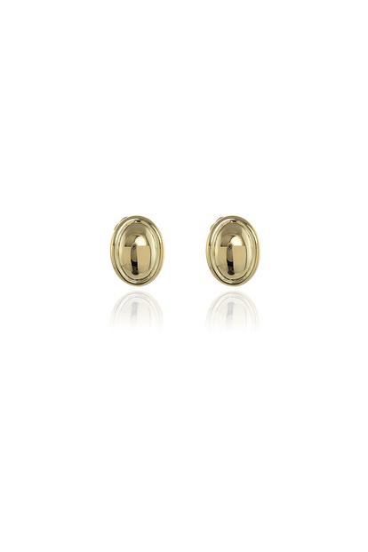 Metallic Cachet London Vega Polished Gold Clip On Earrings
