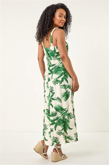Petite Tropical Strappy Midi Dress 14756134