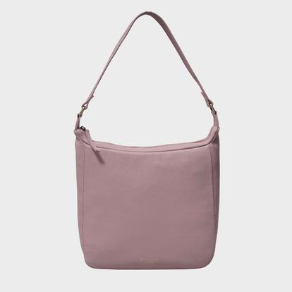 Pink 'Bianca' Pebble Grain Leather Slouchy Hobo Bag