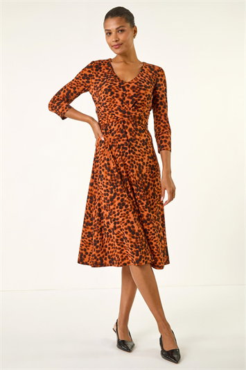 Spot Wrap Bodice Dress 14803321
