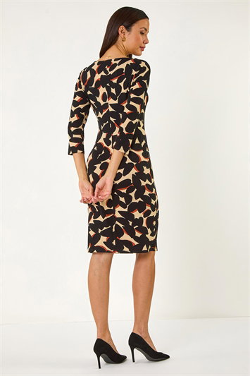 Abstract Side Ruched Dress 14643308