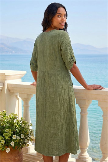 Textured A-Line Midi Dress 14640640