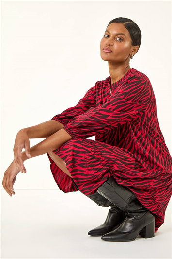 Animal Print Zip Front Dress 14769078