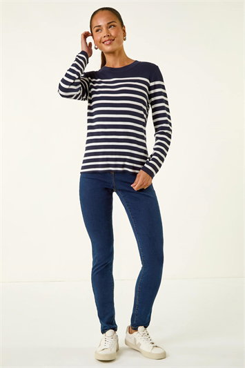 Petite Stripe Knitted Jumper 16220060