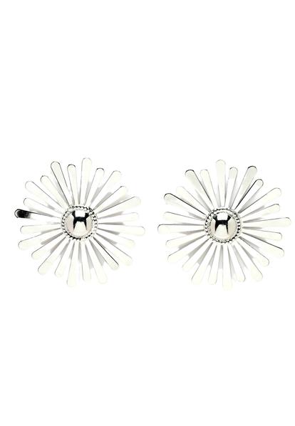 Metallic Floral Earrings