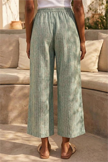 Petite Metallic Stripe Cropped Trouser 18106840