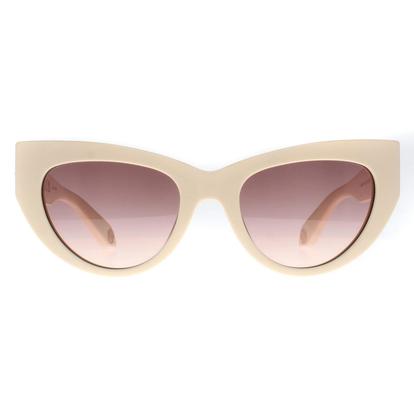 Cream Cat Eye Shiny Beige Brown Gradient Src017m Sunglasses