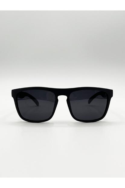 Black Matte Wayfarer Sunglasses With Case - Polarised