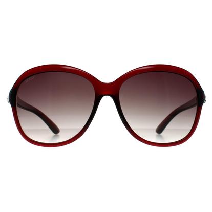 Red Oval Transparent Burgundy Smoke Gradient N2812