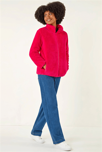 Pink Soft Sherpa Fleece Jacket