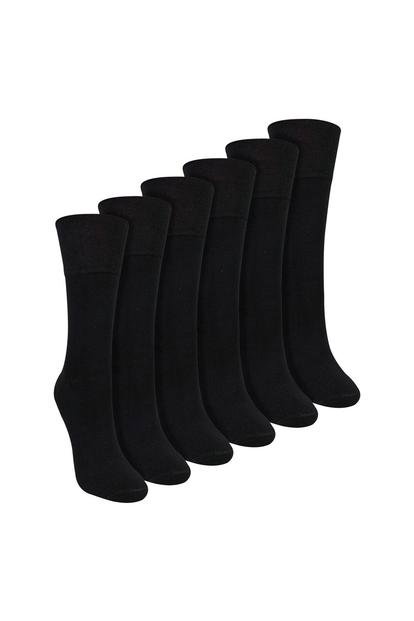 Pink 6 Pack Ladies Bamboo Non Elastic Socks Soft Breathable Everyday Comfort