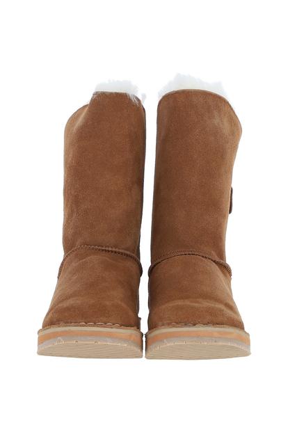 Brown 'Tiffany' Suede Sheepskin Boots With Luxurious Fur Lining