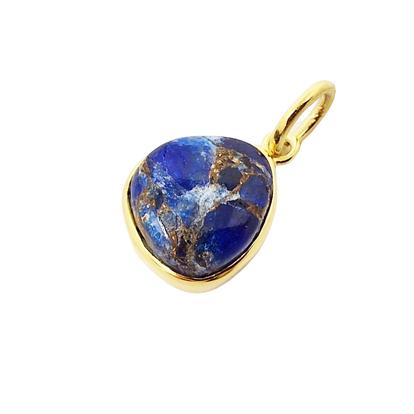 Blue Gold Plated Sapphire September Birthstone Pendant