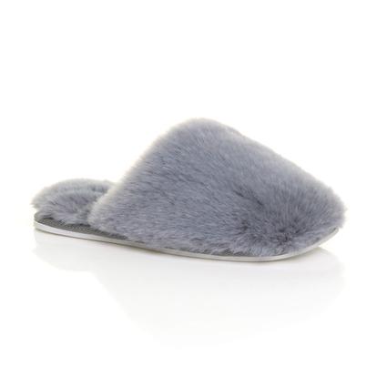 Purple Fluffy Mule Slippers