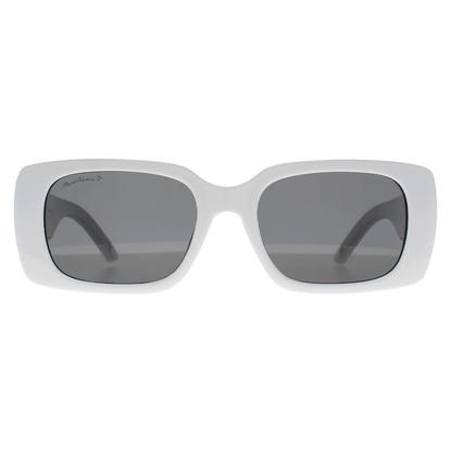 White Rectangle Shiny White Smoke Polarized Mp194