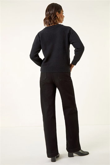 Sequin Neckline Knit Jumper 16317208