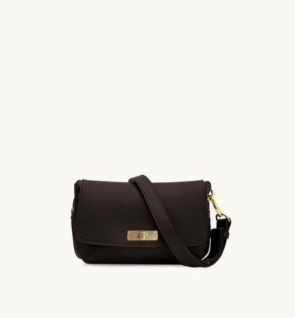 Brown The Maisie Mini Chocolate Leather Bag