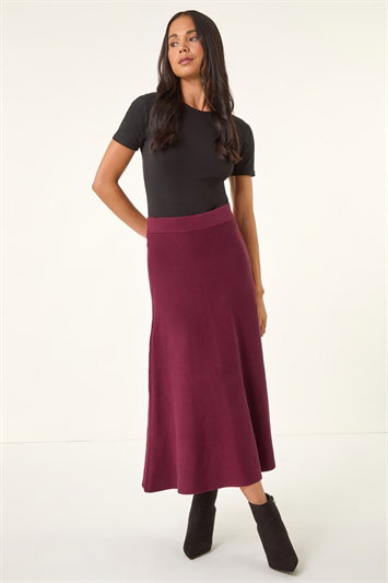 Petite Stretch Knitted Midi Skirt 17052895