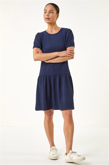 Petite Textured Low Hem Dress 14905460