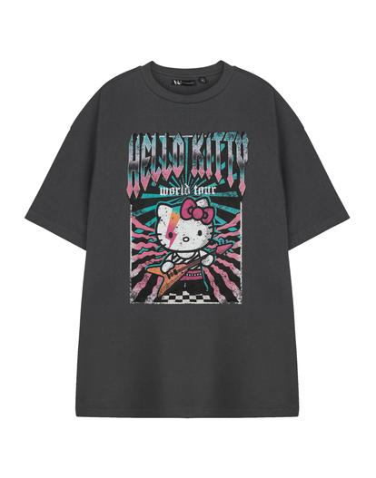 Grey Hello Kitty World Tour Small T-Shirt