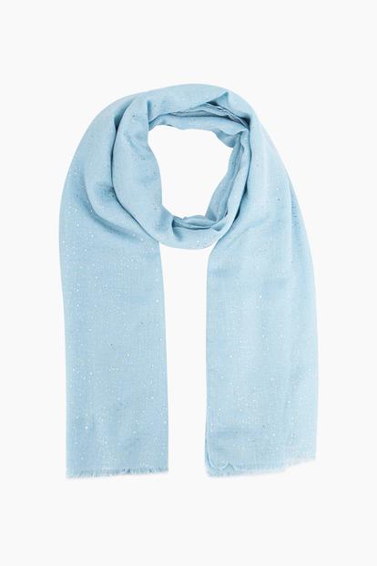Blue Lightweight Glitter Scarf