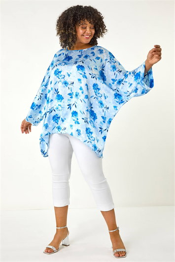 Curve Floral Print Tunic Top 20201609
