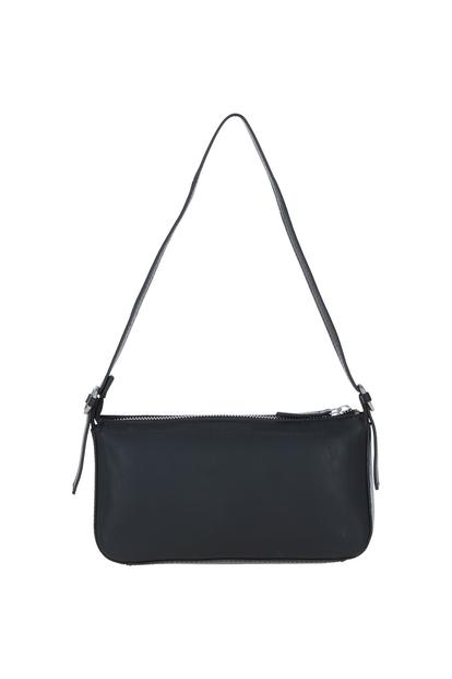 Black 'Tesoro Pelle' Plain Shoulder Bag