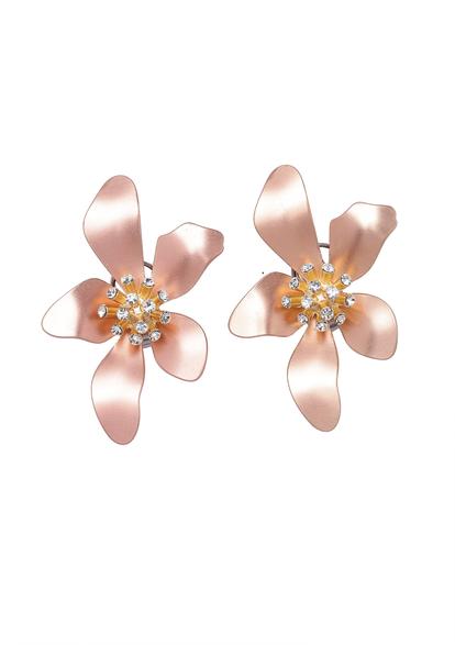 Purple Floral Stud Earrings