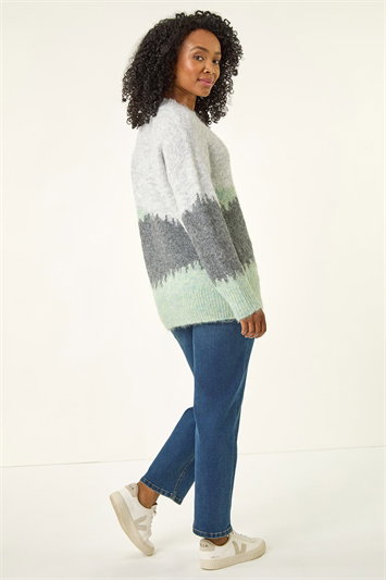 Petite Abstract Knit Jumper 16313036