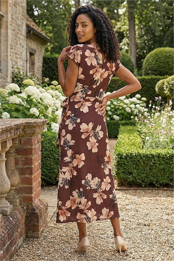 Floral Twist Stretch Dress 14794114