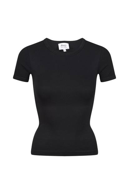Black Basic Sculpting T-Shirt Smooth Fit