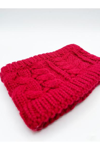 Red Red Cable Knitted Headband