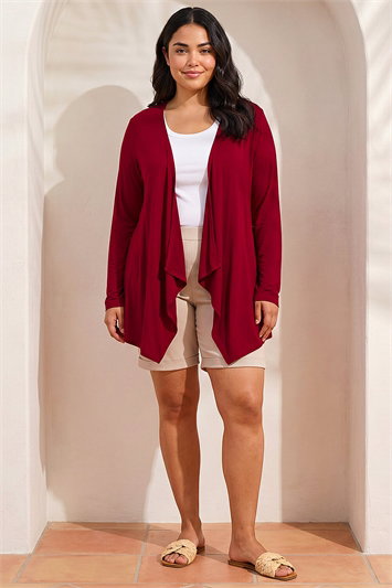 Curve Waterfall Front Cardigan 19101115