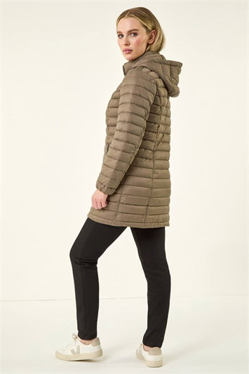 Petite Quilted Longline Puffer Coat 12027790
